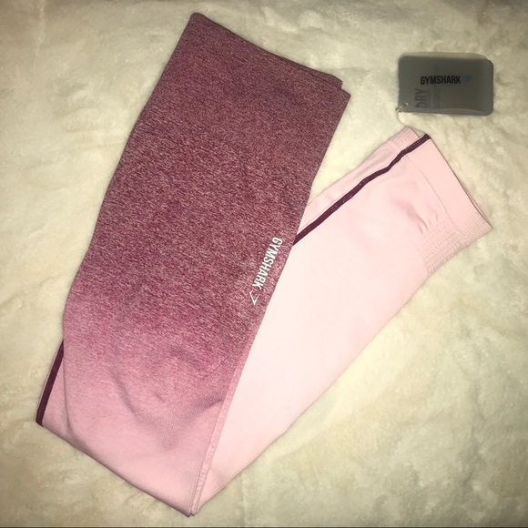 Gymshark Ombre Seamless Leggings - Chalk Pink/Beet - Picture 2 of 10